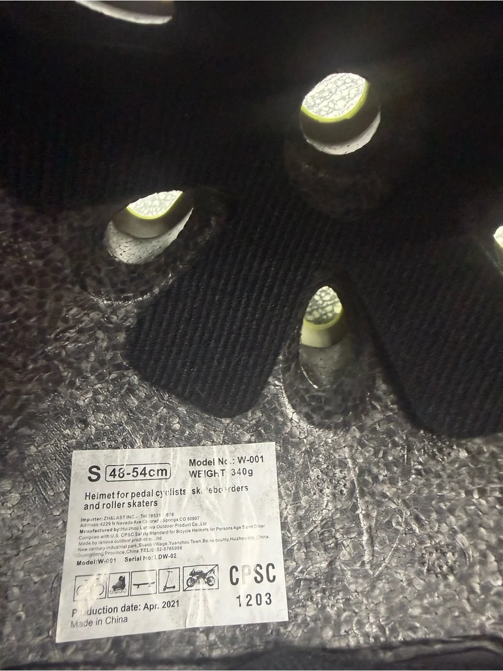 Bright Lime Skate/Bike Helmet small 48-54 cm - Picture 3 of 3